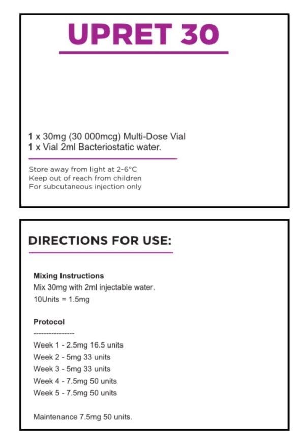 Reta (UPRET) 30mg vial - Image 2
